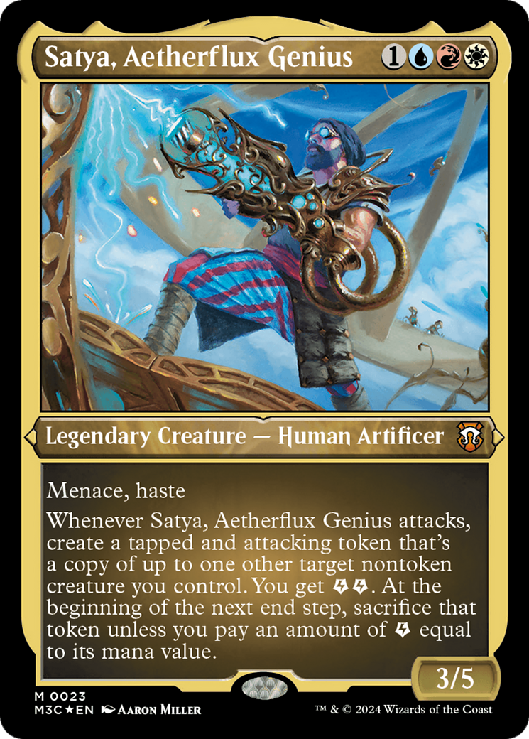 Satya, Aetherflux Genius (M3C-023) [Modern Horizons 3 Commander] Etched Foil MTG Single Wizards of the Coast