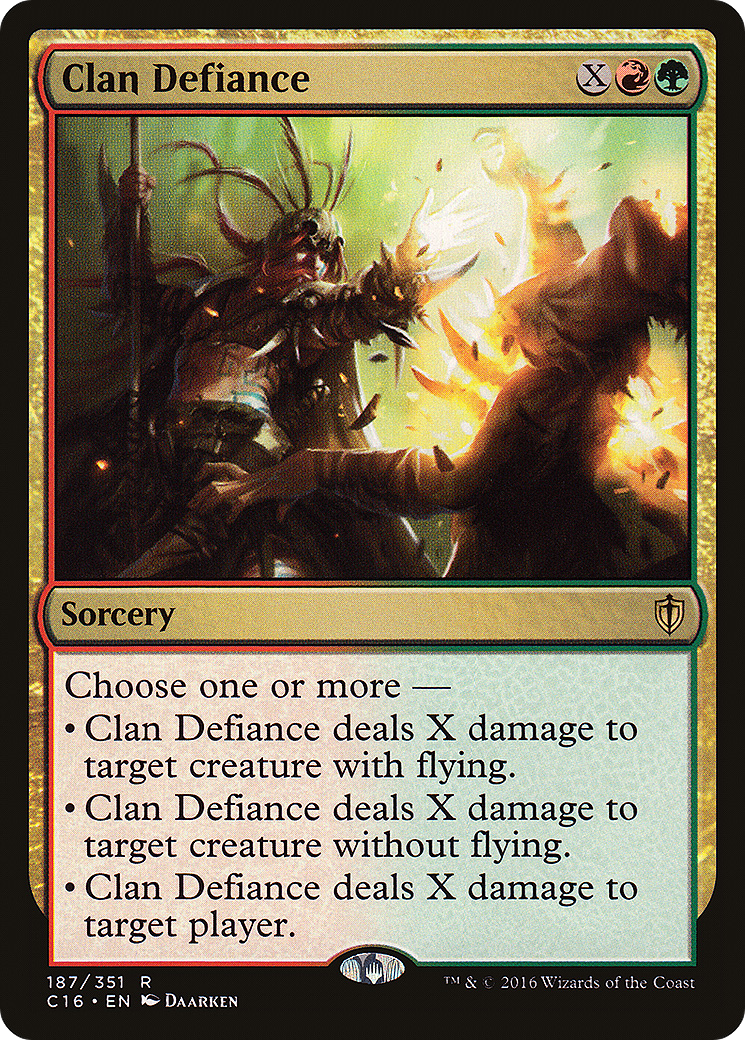 Clan Defiance (C16-187) [Commander 2016] MTG Single Wizards of the Coast