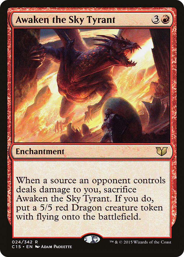 Awaken the Sky Tyrant (C15-024) [Commander 2015] MTG Single Wizards of the Coast