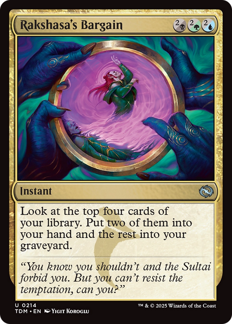 Rakshasa's Bargain (TDM-214) [Tarkir: Dragonstorm] Foil MTG Single Wizards of the Coast