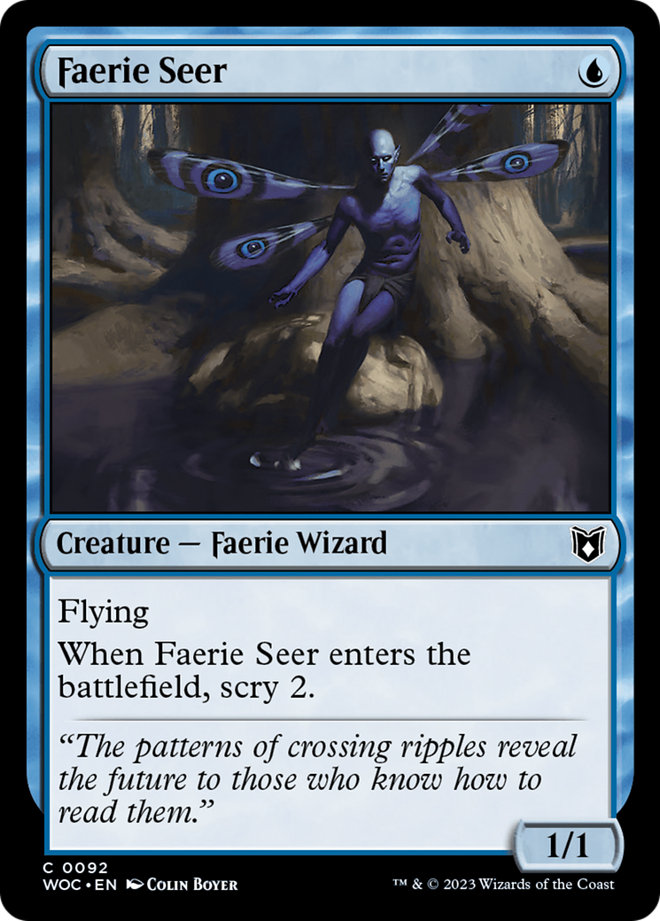 Faerie Seer (WOC-092) [Wilds of Eldraine Commander] MTG Single Wizards of the Coast