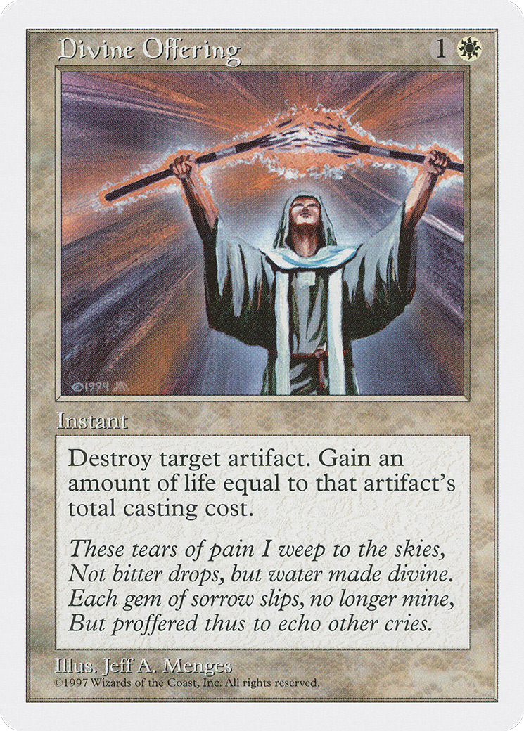 Divine Offering (5ED-) [Fifth Edition] MTG Single Wizards of the Coast