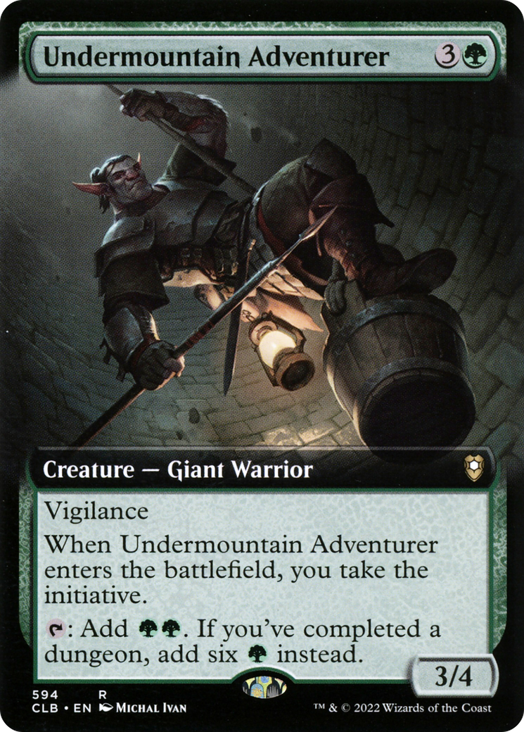 Undermountain Adventurer (CLB-594) [Commander Legends: Battle for Baldur's Gate] (Extended Art) Foil MTG Single Wizards of the Coast