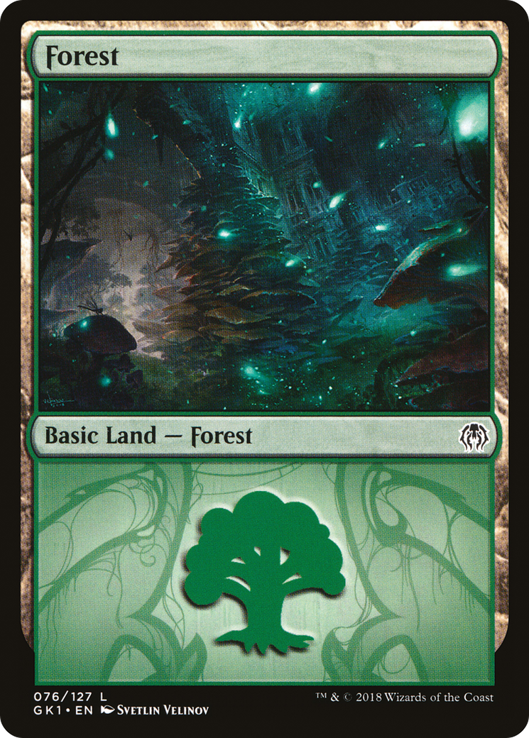 Forest (GR1-076) [Misc] GRN Guild Kit MTG Single Wizards of the Coast