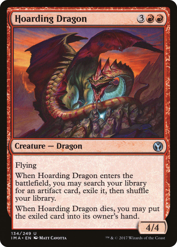 Hoarding Dragon (IMA-134) [Iconic Masters] MTG Single Wizards of the Coast