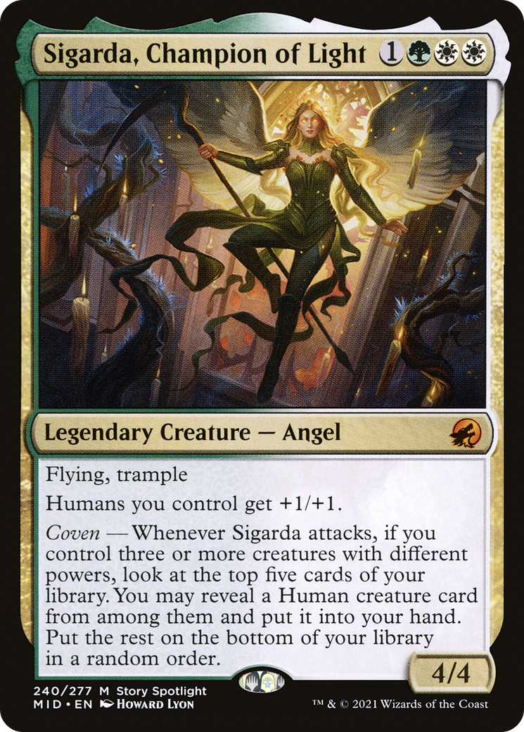 Sigarda, Champion of Light (MID-240) [Innistrad: Midnight Hunt] Foil MTG Single Wizards of the Coast