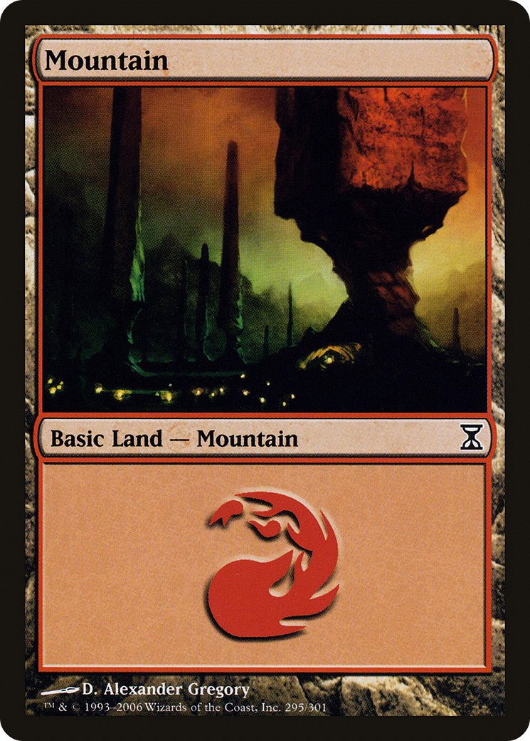 Mountain (TSP-295) [Time Spiral] Foil MTG Single Wizards of the Coast