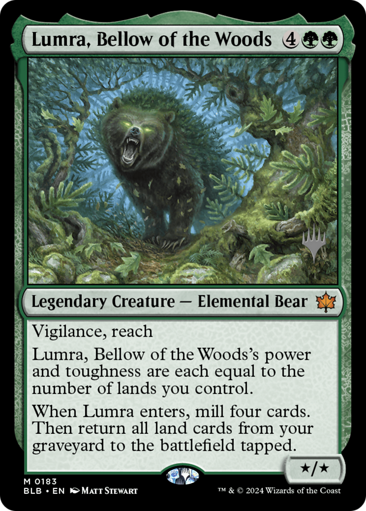 Lumra, Bellow of the Woods (PPBLB-183) [Bloomburrow Promos] Foil MTG Single Wizards of the Coast