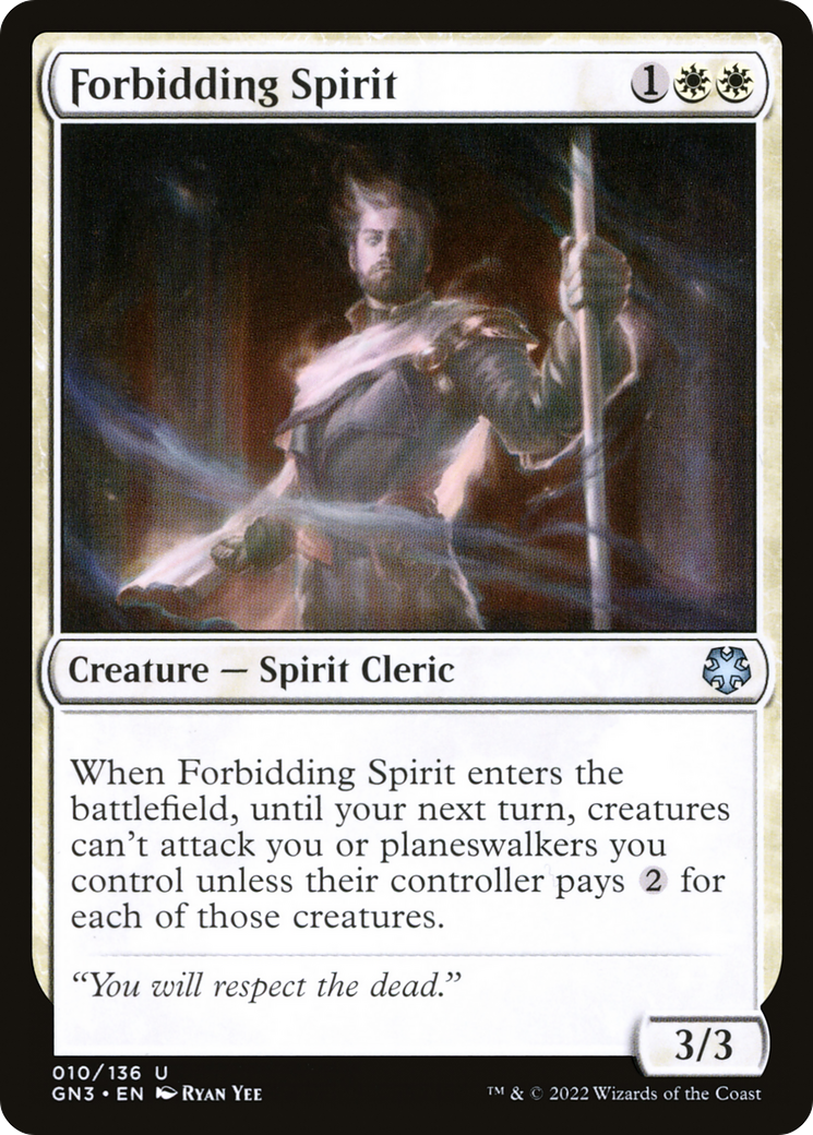 Forbidding Spirit (GN3-010) [Misc] Game Night: Free-for-All MTG Single Wizards of the Coast
