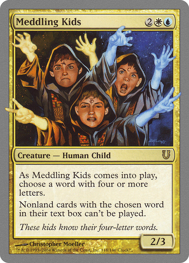 Meddling Kids (UNH-118) [Unhinged] Foil MTG Single Wizards of the Coast