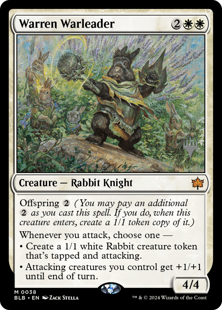 Warren Warleader (PPBLB-038) [Bloomburrow Promos] Foil MTG Single Wizards of the Coast