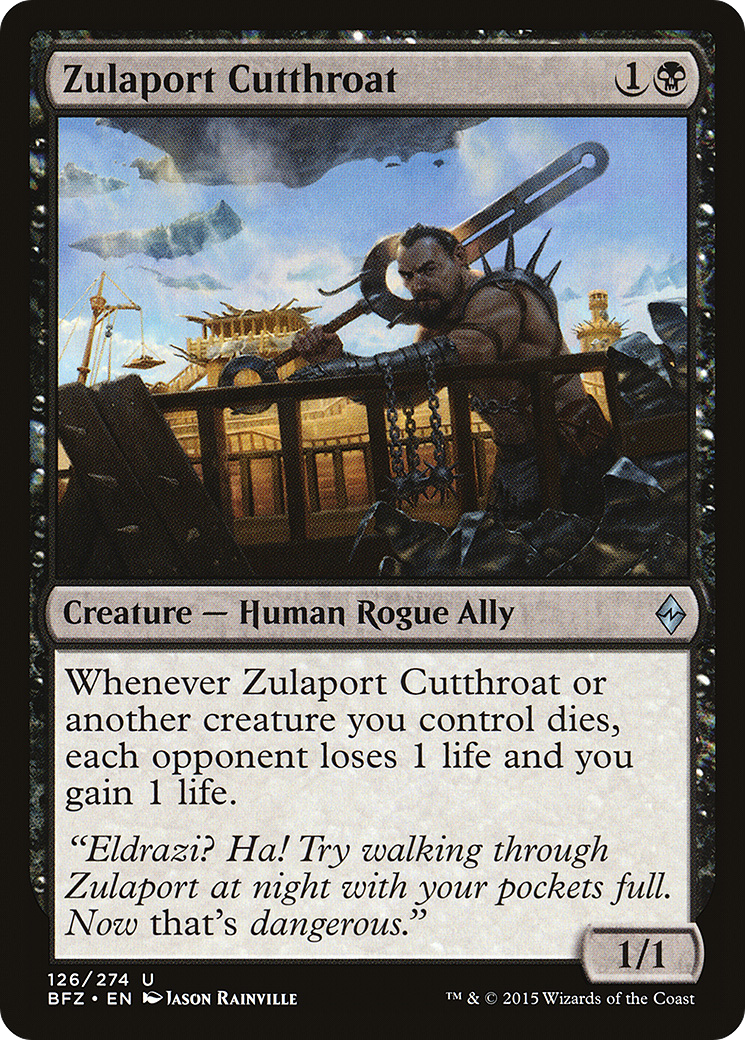 Zulaport Cutthroat (BFZ-126) [Battle for Zendikar] MTG Single Wizards of the Coast