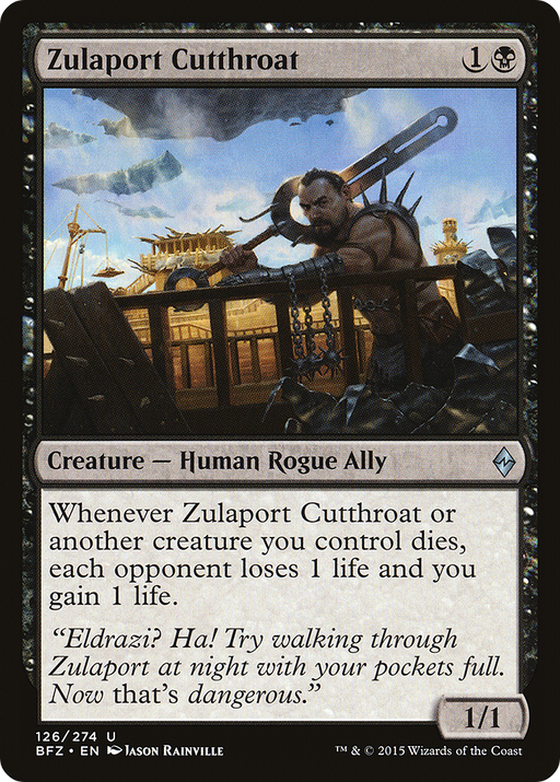 Zulaport Cutthroat (BFZ-126) [Battle for Zendikar] MTG Single Wizards of the Coast