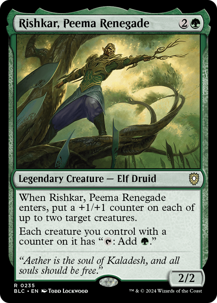 Rishkar, Peema Renegade (BLC-235) [Bloomburrow Commander] MTG Single Wizards of the Coast
