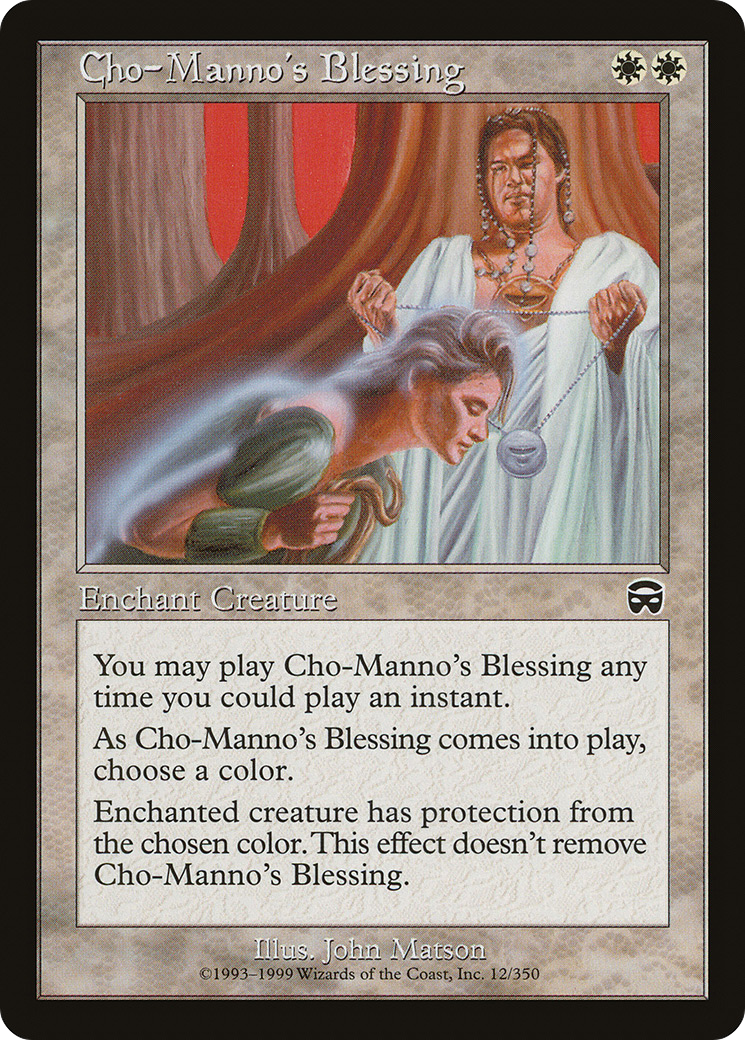Cho-Manno's Blessing (MMQ-012) [Mercadian Masques] MTG Single Wizards of the Coast