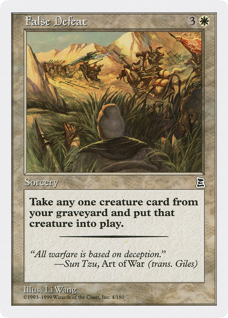 False Defeat (PTK-004) [Oldschool] Portal Three Kingdoms MTG Single Wizards of the Coast
