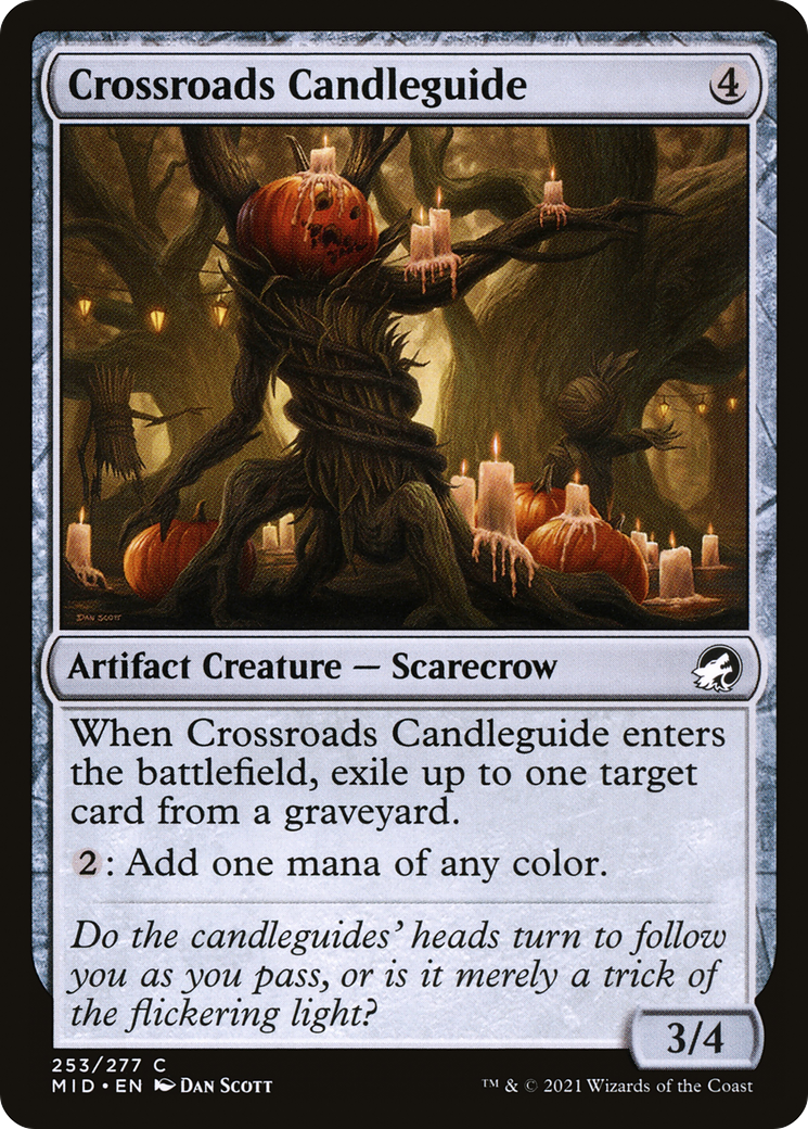 Crossroads Candleguide (MID-253) [Innistrad: Midnight Hunt] Foil MTG Single Wizards of the Coast