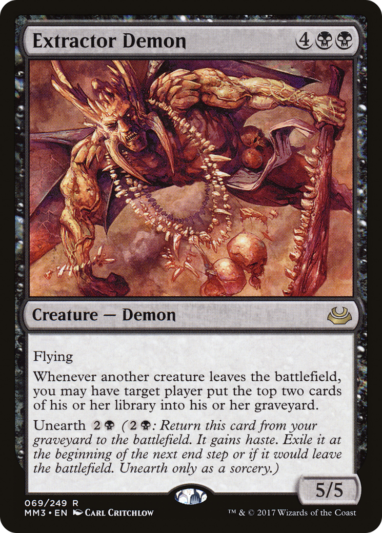Extractor Demon (MM3-069) [Modern Masters 2017] MTG Single Wizards of the Coast