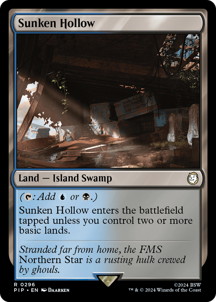 Sunken Hollow (PIP-296) [Fallout] Foil MTG Single Wizards of the Coast