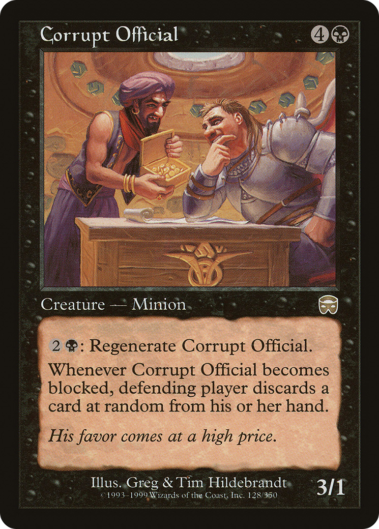 Corrupt Official (MMQ-128) [Mercadian Masques] MTG Single Wizards of the Coast