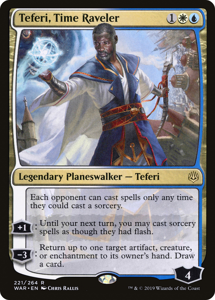 Teferi, Time Raveler (WAR-221) [War of the Spark] Foil MTG Single Wizards of the Coast