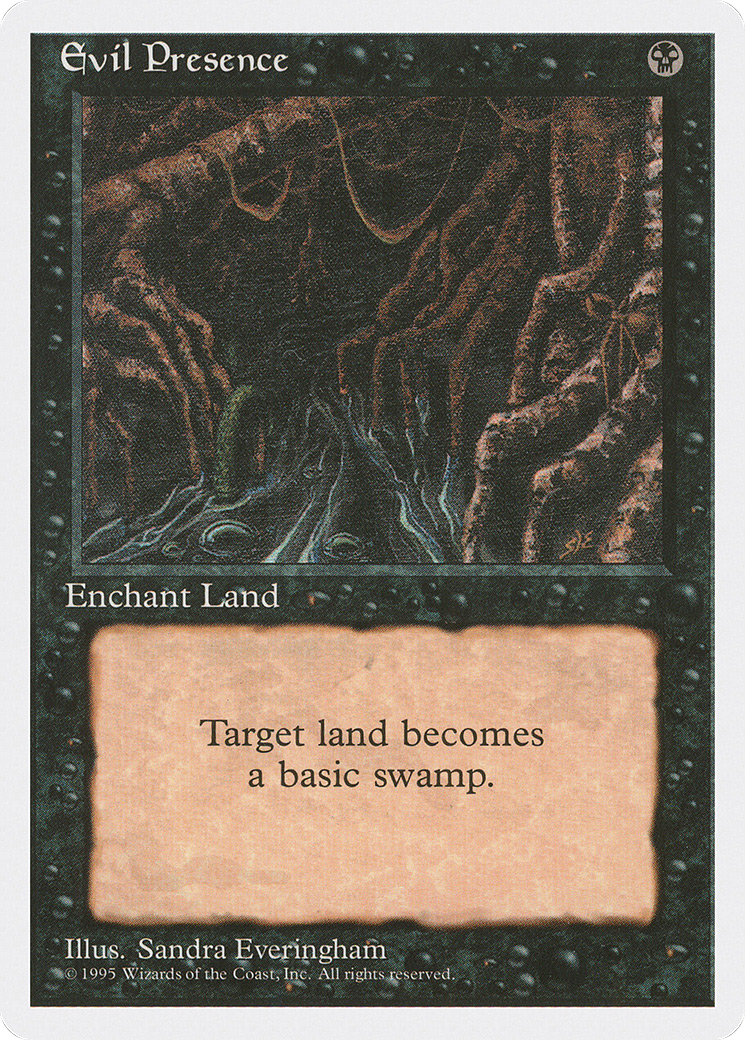 Evil Presence (4ED-136) [Fourth Edition] MTG Single Wizards of the Coast