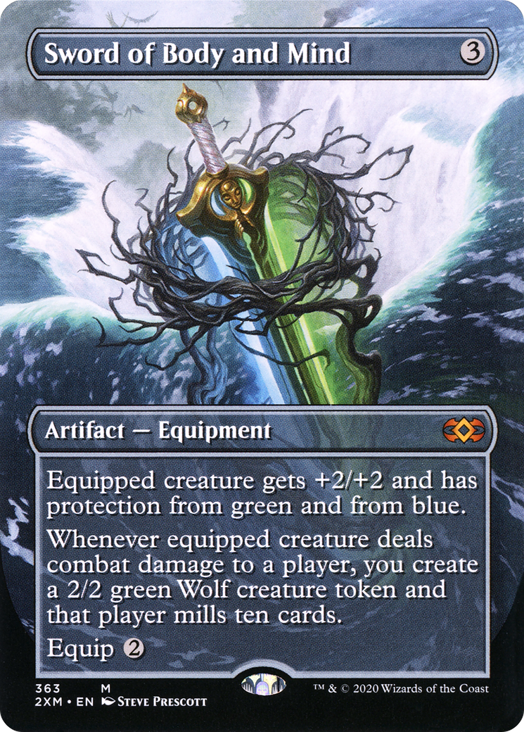 Sword of Body and Mind (2XM-363) [Double Masters] (Borderless) Foil MTG Single Wizards of the Coast
