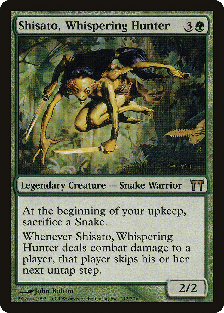 Shisato, Whispering Hunter (CHK-242) [Champions of Kamigawa] MTG Single Wizards of the Coast