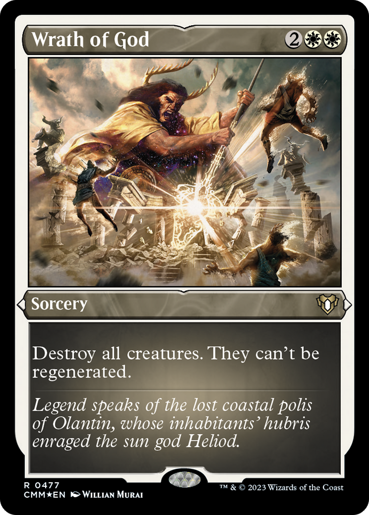 Wrath of God (CMM-477) [Commander Masters] Etched Foil MTG Single Wizards of the Coast