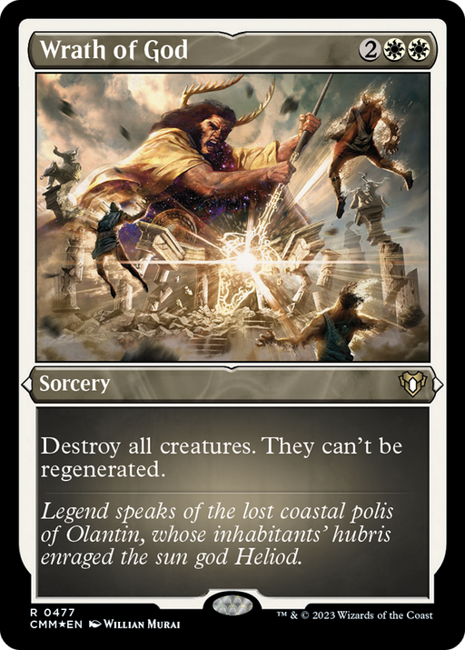 Wrath of God (CMM-477) [Commander Masters] Etched Foil MTG Single Wizards of the Coast