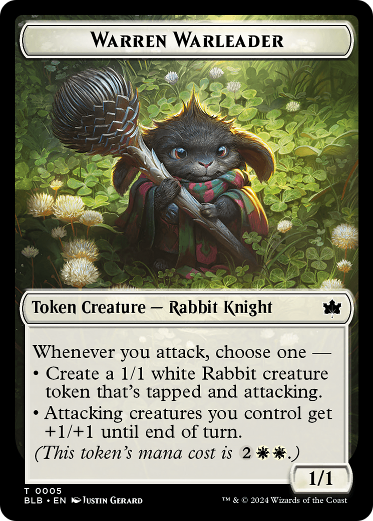 Warren Warleader Token (BLB-005) [Tokens] Bloomburrow Tokens MTG Single Wizards of the Coast