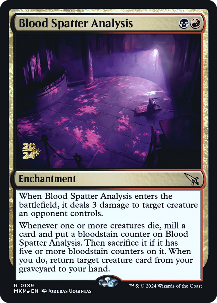 Blood Spatter Analysis (PRE-189) [Murders at Karlov Manor Promos] Foil MTG Single Wizards of the Coast