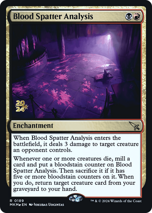 Blood Spatter Analysis (PRE-189) [Murders at Karlov Manor Promos] Foil MTG Single Wizards of the Coast