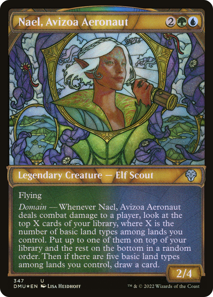 Nael, Avizoa Aeronaut (Textured Foil) (DMU-347) [Dominaria United] (Showcase) Foil MTG Single Wizards of the Coast