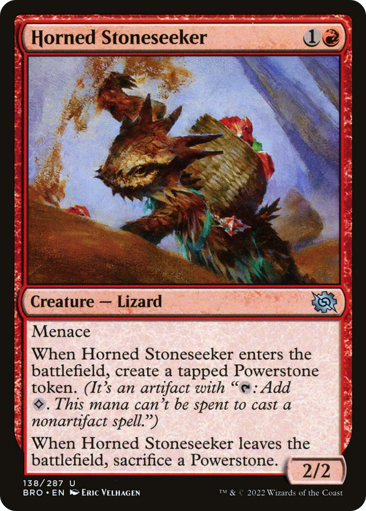 Horned Stoneseeker (BRO-138) [The Brothers' War] Foil MTG Single Wizards of the Coast