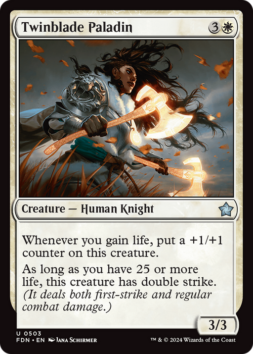 Twinblade Paladin (FDN-503) [Foundations] MTG Single Wizards of the Coast