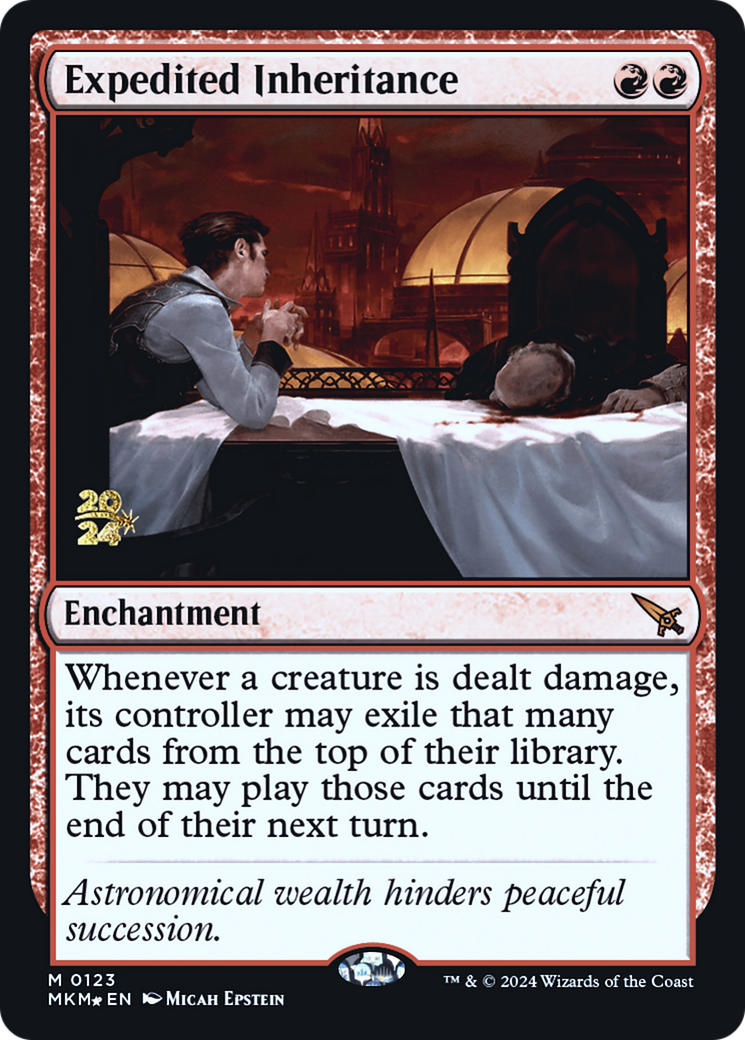 Expedited Inheritance (PRE-123) [Murders at Karlov Manor Promos] Foil MTG Single Wizards of the Coast