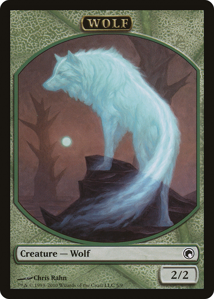 Wolf Token (SOM-005) [Tokens] Scars of Mirrodin Tokens MTG Single Wizards of the Coast