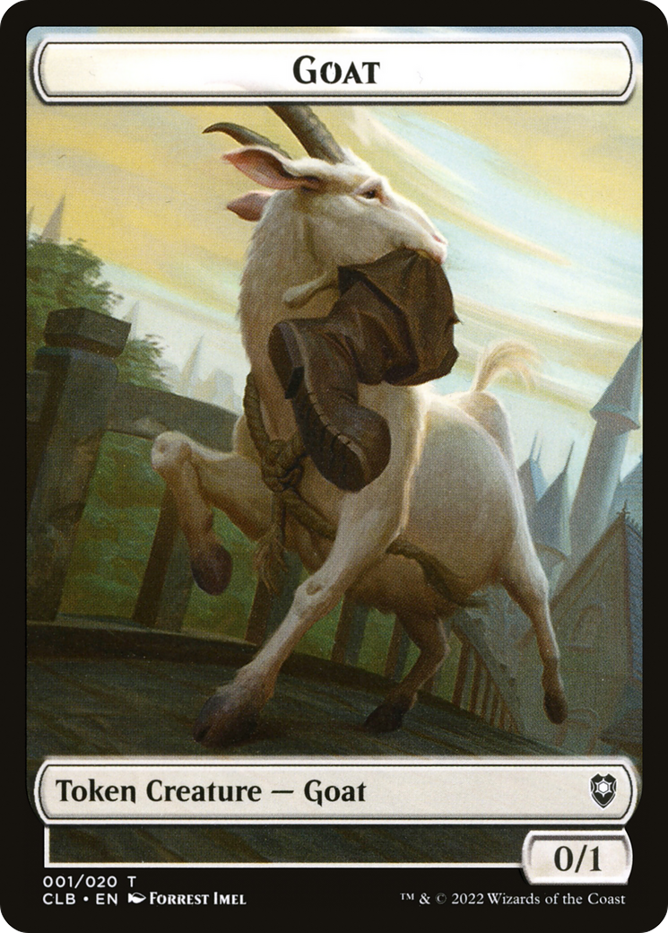 Goat Token (CLB-001) [Tokens] Battle for Baldur's Gate Tokens MTG Single Wizards of the Coast