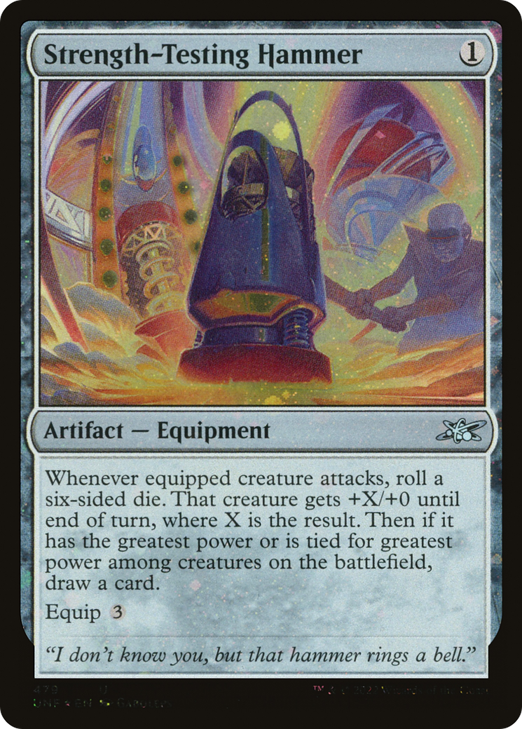 Strength-Testing Hammer (Galaxy Foil) (UNF-479) [Unfinity] Foil MTG Single Wizards of the Coast