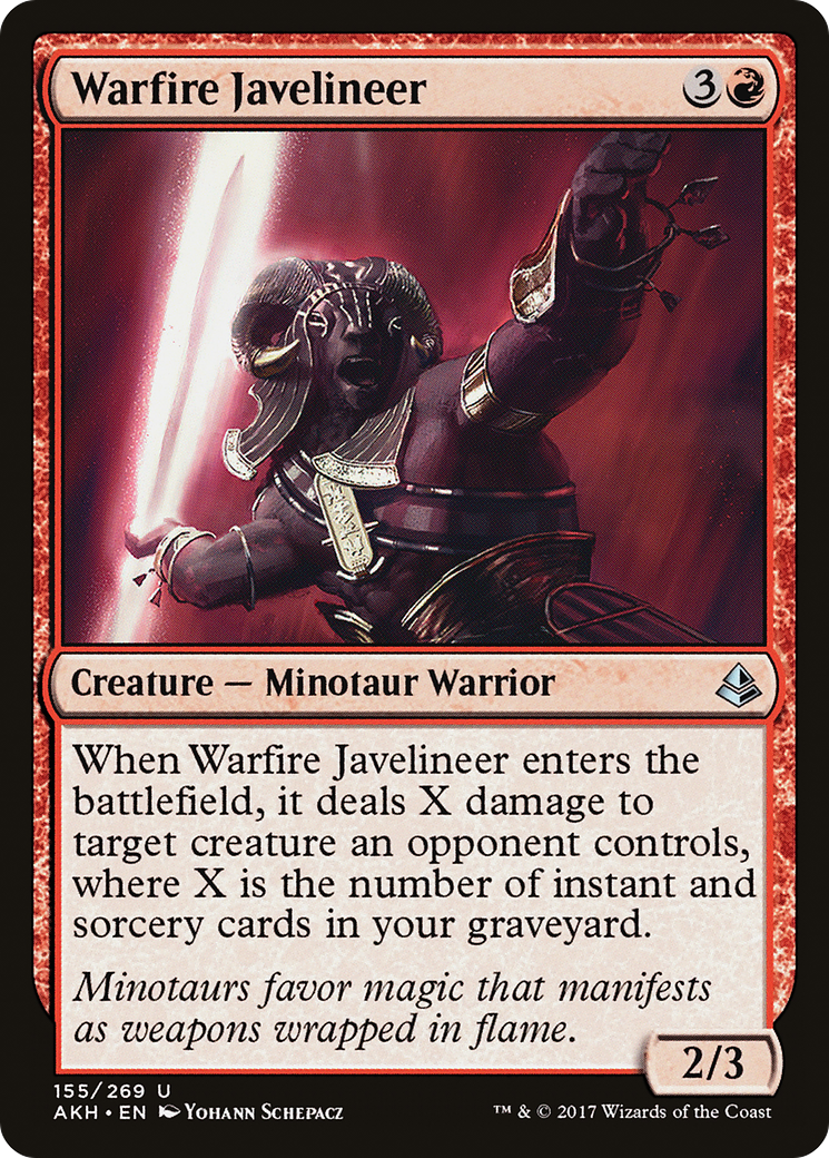 Warfire Javelineer (AKH-155) [Amonkhet] Foil MTG Single Wizards of the Coast