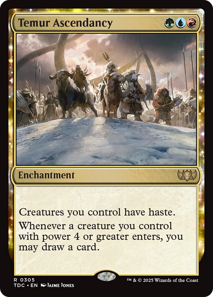 Temur Ascendancy (TDC-305) [Commander: Tarkir: Dragonstorm] MTG Single Wizards of the Coast
