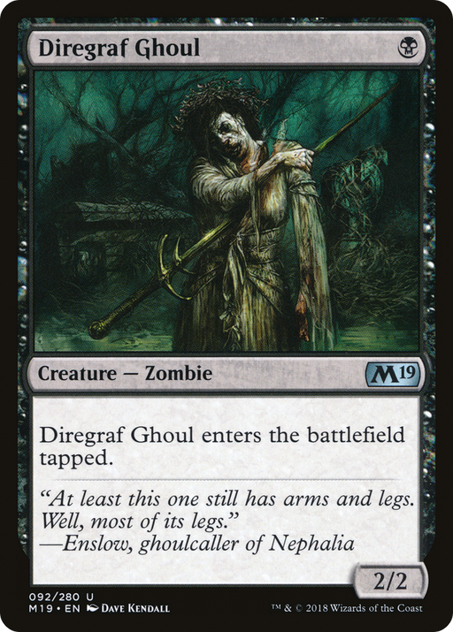 Diregraf Ghoul (M19-092) [Core Set 2019] MTG Single Wizards of the Coast