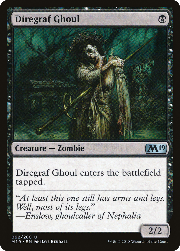 Diregraf Ghoul (M19-092) [Core Set 2019] Foil MTG Single Wizards of the Coast