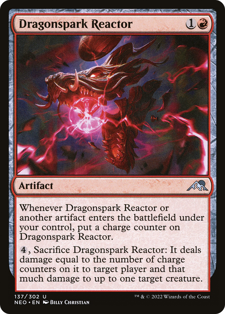 Dragonspark Reactor (NEO-137) [Kamigawa: Neon Dynasty] Foil MTG Single Wizards of the Coast