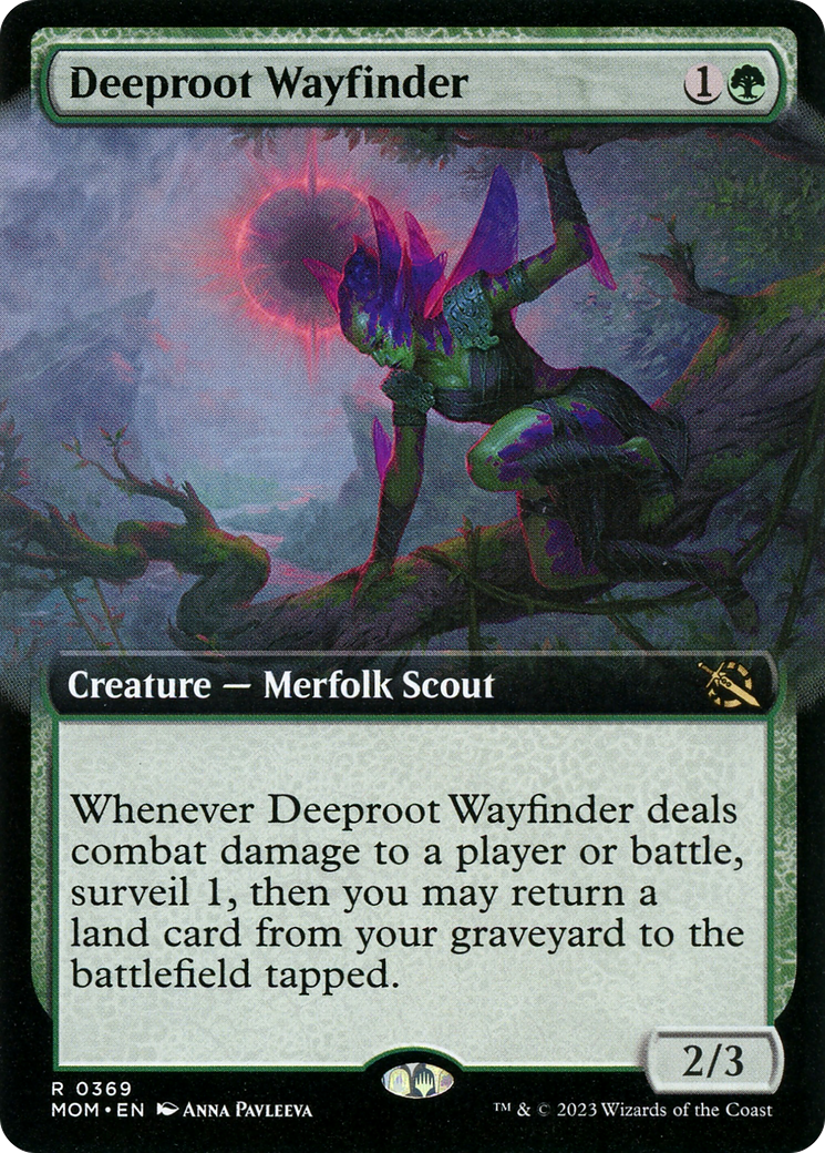 Deeproot Wayfinder (MOM-369) [March of the Machine] (Extended Art) Foil MTG Single Wizards of the Coast