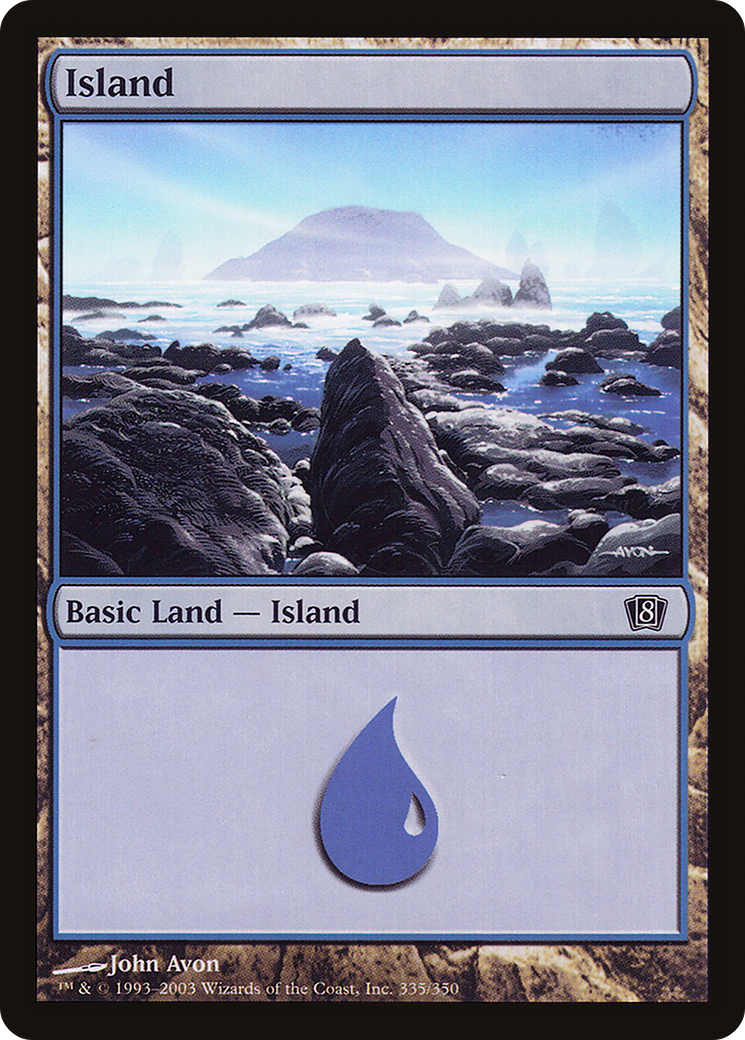 Island (335) (8ED-335) [8th Edition] MTG Single Wizards of the Coast