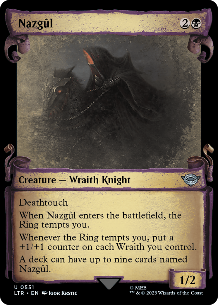 Nazgul (0551) (Showcase Scrolls) (LTR-551) [The Lord of the Rings: Tales of Middle-earth] (Showcase) MTG Single Wizards of the Coast