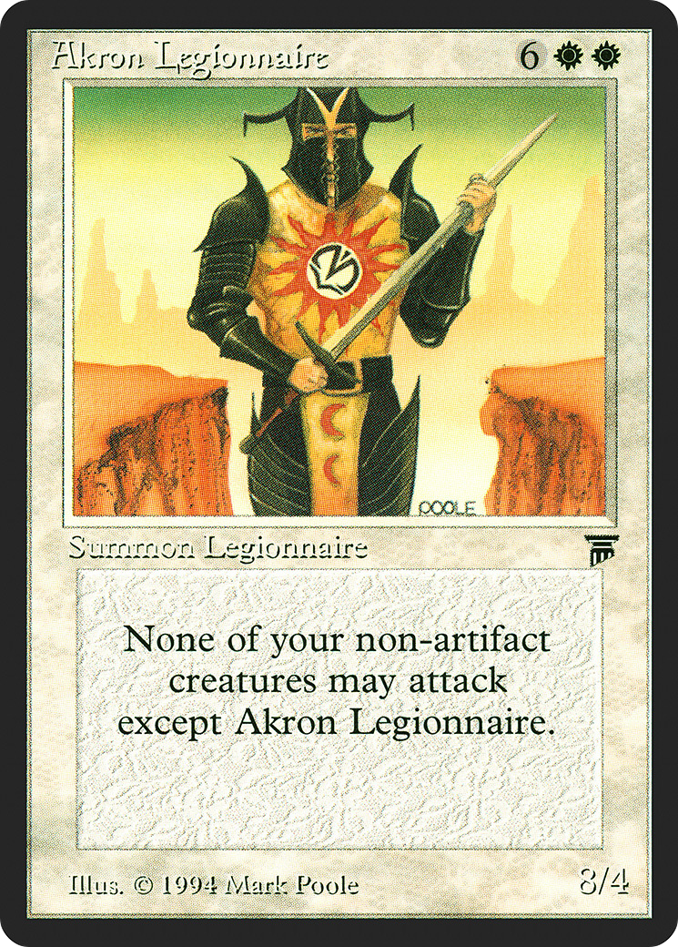 Akron Legionnaire (LEG-) [Oldschool] Legends MTG Single Wizards of the Coast