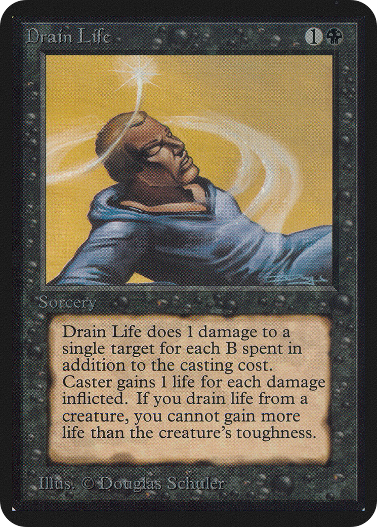 Drain Life (LEA-) [Oldschool] Limited Edition Alpha MTG Single Wizards of the Coast